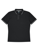 Cottesloe Polo Shirt - Men - Polyester, New mesh knit - Black/White