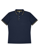 Cottesloe Polo Shirt - Men - Polyester, New mesh knit - Navy/Gold