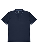 Cottesloe Polo Shirt - Men - Polyester, New mesh knit - Navy/Sky