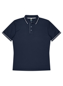 Cottesloe Polo Shirt - Men - Polyester, New mesh knit - Navy/White