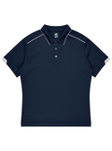 Currumbin Polo Shirt - Men - Polyester Mini Waffle knit - Navy/White