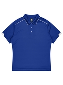 Currumbin Polo Shirt - Men - Polyester Mini Waffle knit - Royal/White