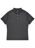 Currumbin Polo Shirt - Men - Polyester Mini Waffle knit - Slate/Black