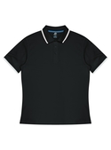 Portsea Polo Shirt - Men - Poly/Cotton (Cotton back fabric) - Black/White