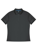 Portsea Polo Shirt - Men - Poly/Cotton (Cotton back fabric) - Slate/Black