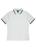 Portsea Polo Shirt - Men - Poly/Cotton (Cotton back fabric) - White/Slate