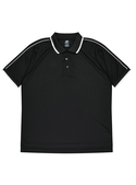 Double Bay Polo Shirt - Men - Polyester, New mesh knit - Black/White