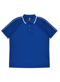 Double Bay Polo Shirt - Men - Polyester, New mesh knit - Royal/White