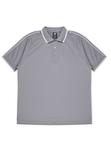 Double Bay Polo Shirt - Men - Polyester, New mesh knit - Silver/White