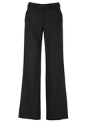 Mid Rise Adjust Waist Pant - Wool Stretch  - Black