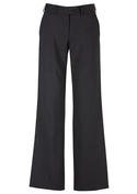 Mid Rise Adjust Waist Pant - Wool Stretch  - Charcoal