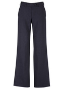 Mid Rise Adjust Waist Pant - Wool Stretch  - Navy