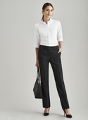 Mid Rise Adjust Waist Pant - Wool Stretch 