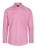 Westgarth Gingham Long Sleeve Shirt - Men - Crimson