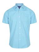 Westgarth Gingham Short Sleeve Shirt - Men - Teal