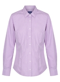 Westgarth Gingham Long Sleeve Shirt - Women - Lilac