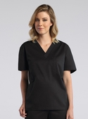 Red Panda V-Neck Scrub Top - Unisex - Black