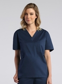 Red Panda V-Neck Scrub Top - Unisex - True Navy