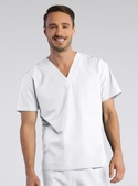 Red Panda V-Neck Scrub Top - Unisex - White