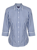 Degraves Royal Oxford 3/4 Sleeve Shirt - Women - Navy