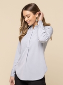Quinn Long Sleeve Half Placket Luxe Twill Soft Shirt