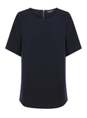 Taylor Short Sleeve Luxe Twill Top - Navy