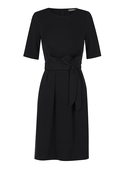 Mason Short Sleeve Luxe Twill Dress - Black