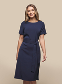 Larson Luxe Twill Midi Dress