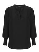 Marni Half Placket Recycled Poly Top - Women - Black