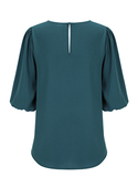 Poppy Puff Sleeve Recycled Poly Top - Women