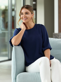 Poppy Puff Sleeve Recycled Poly Top - Women