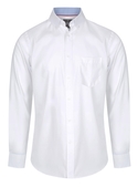 Bradford Fine Oxford Long Sleeve Shirt - Men - White