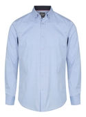 Bradford Fine Oxford Long Sleeve Slim Fit Shirt - Men - Blue