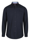 Bradford Fine Oxford Long Sleeve Slim Fit Shirt - Men - Navy
