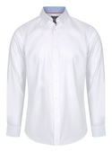 Bradford Fine Oxford Long Sleeve Slim Fit Shirt - Men - White