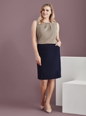 Siena Front Pleat Straight Skirt - Women