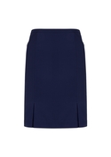 Siena Front Pleat Straight Skirt - Women - Marine