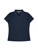 Cottesloe Polo Shirt - Women - Polyester, New mesh knit - Navy/Sky