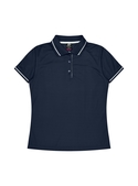 Cottesloe Polo Shirt - Women - Polyester, New mesh knit - Navy/White