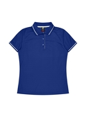 Cottesloe Polo Shirt - Women - Polyester, New mesh knit - Royal/White