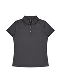 Cottesloe Polo Shirt - Women - Polyester, New mesh knit - Slate/Black