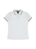 Cottesloe Polo Shirt - Women - Polyester, New mesh knit - White/Navy