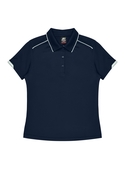 Currumbin Polo Shirt - Women - Polyester Mini Waffle knit - Navy/White