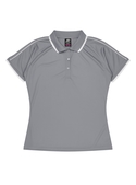 Double Bay Polo Shirt - Women - Polyester, New mesh knit - Silver/White
