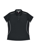 Kuranda Polo Shirt - Women - Polyester, New mesh knit - Black/White