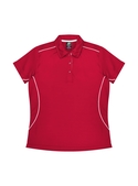 Kuranda Polo Shirt - Women - Polyester, New mesh knit - Red/White