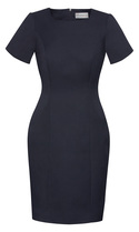 Short Sleeve Shift Dress - Cool Stretch - Women - Navy