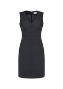 Sleeveless V Neck Dress - Cool Stretch - Women - Charcoal