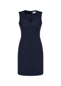 Sleeveless V Neck Dress - Cool Stretch - Women - Navy