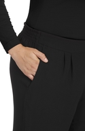 Women's Full Tapered Trousers with Elasticized Back 